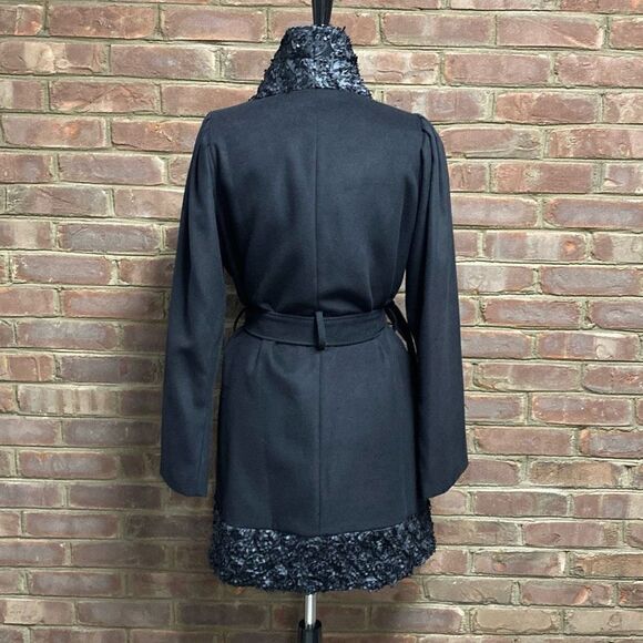 Samuel Dong Black Quarter Length Coat Size Large - Picture 6 of 10